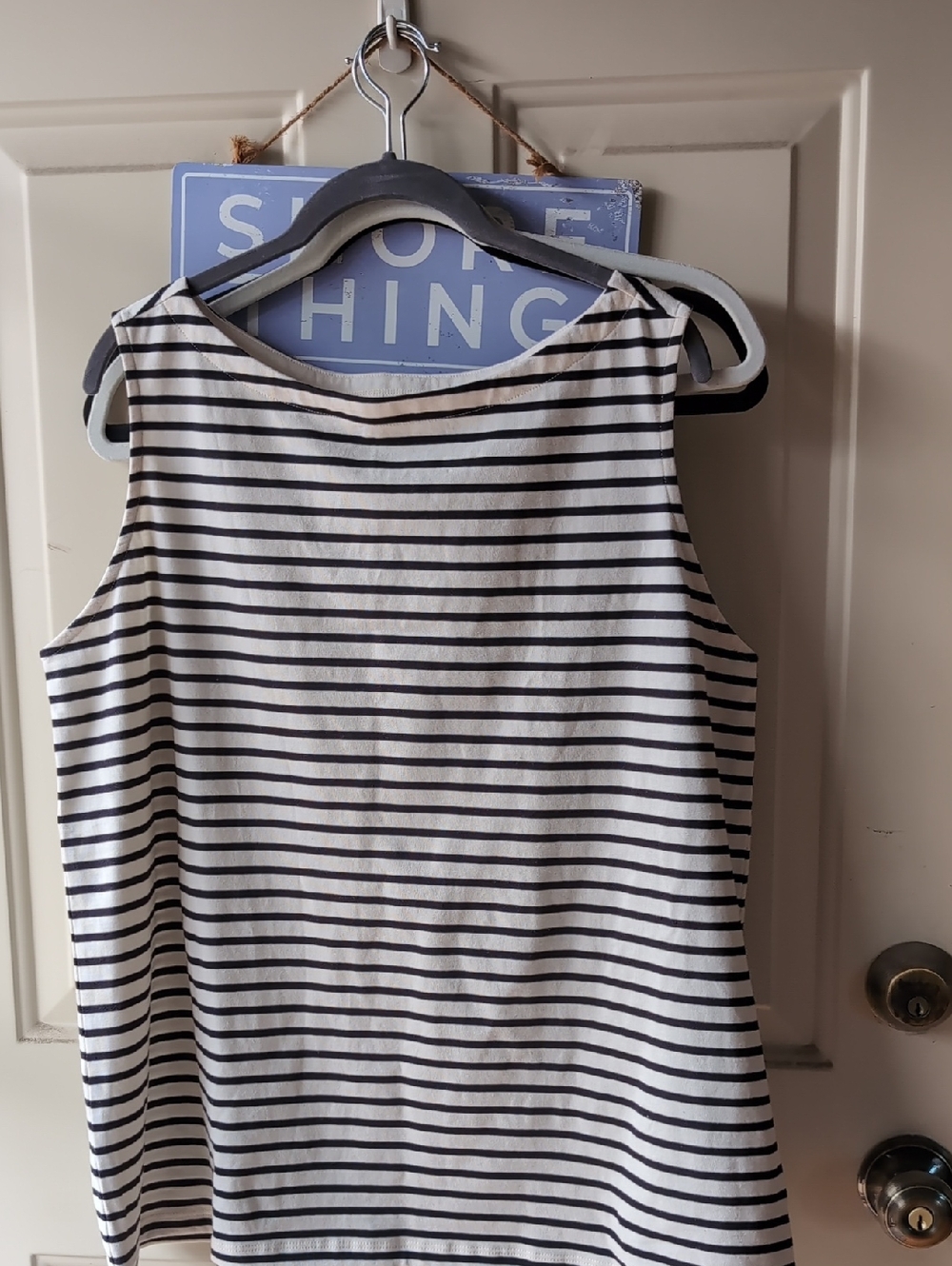 Universal Standard Black & White Breton Striped Tank